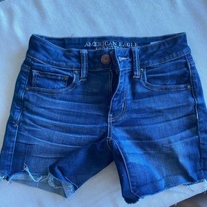 American eagle midi denim shorts